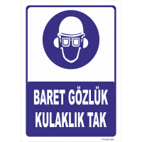 Baret Gözlük Kulaklık Tak