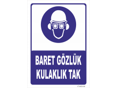 Baret Gözlük Kulaklık Tak