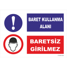 Baret Kullanma Alanı Baretsiz Girilmez