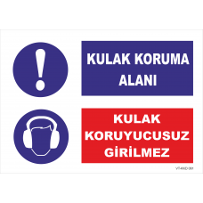 Kulak Koruma Alanı Kulak Koruyucusuz Girilmez