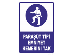 Paraşüt Tipi Emniyet  Kemerini Tak