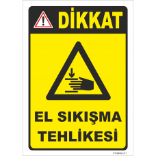 Dikkat El Sıkışma Tehlikesi