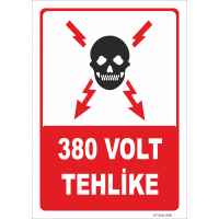 380 Volt Tehlike Levhası