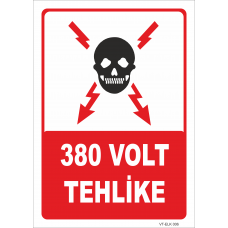 380 Volt Tehlike Levhası